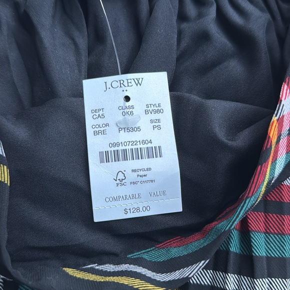 J crew pleated tartan midi skirt. Petite small NWT - Picture 4 of 5